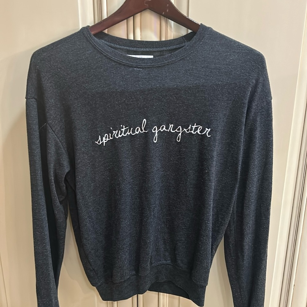 Spiritual Gangster grey sweater. Size XS